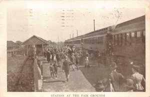 STATION AT THE DAIRGROUNDS TRAIN DEPOT SYRACUSE NEW YORK POSTCARD 1908