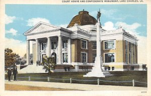 Court House  Confederate Monument Lake Charles, Louisiana USA