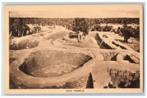 Mancos Colorado CO Postcard Sun Temple Mesa Verde National Park c1930's Vintage