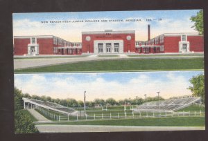 MERIDIAN MISSISSIPPI JUNIOR COLLEGE FOOTBALL STADIUM VINTAGE POSTCARD