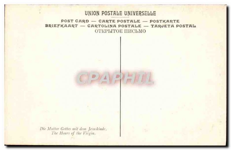 Old Postcard Musee Du Luxembourg Paris Dubufe The Hours of the Virgin