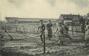Postcard S..K.H. KronPrinz Rupprecht Visits Electric Fence Frontline Feldpost