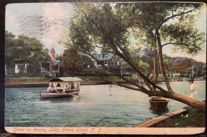 Vintage Postcard 1908 Scene on Wesley Lake, Ocean Grove, New Jersey (NJ)