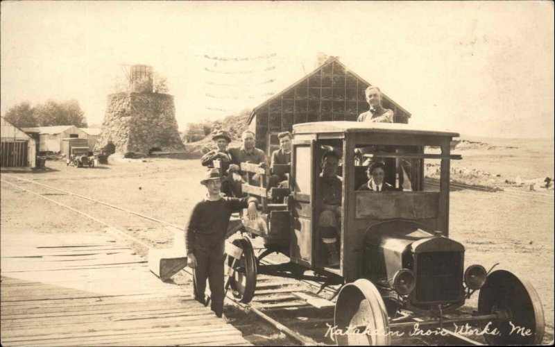 Katahdin Iron Works ME Factory/Mill Car Retrofitted For Train Tracks RPPC