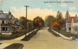 Ashland Ohio~Early Autumn View: Close-Knit Homes w/Dormers on Claremont Ave~1912 
