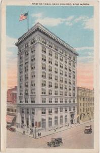 Texas Tx Postcard c1910 FORT WORTH First National Bank Building