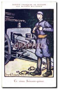 Old Postcard Militaria This old seventy five Canon