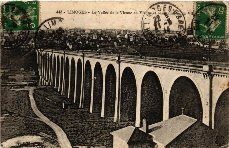 CPA LIMOGES - a Vallée de la VIENNE au Viaduc et panorama sur la Ville (293891)