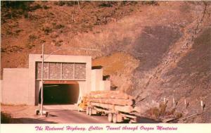Canyon Collier Tunnel 1960s Redwood Highway California Postcard 10368