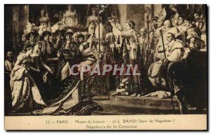 Old Postcard Fancy Musee du Louvre Paris David Coronation of Napoleon 1st