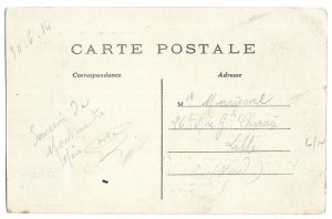 Paris to Lille, France 1914 Postcard La Butte Montmartre et le Sacre Coeur