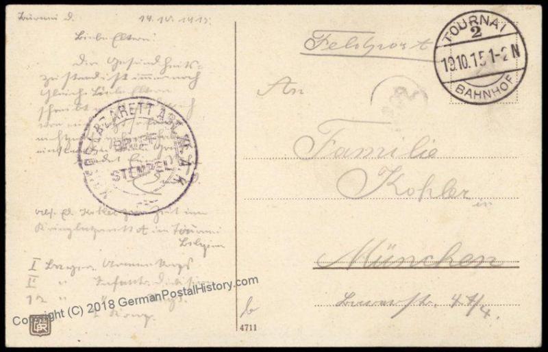 Germany WWI General von Hindenburg Feldpost Patriotic PPC 69992