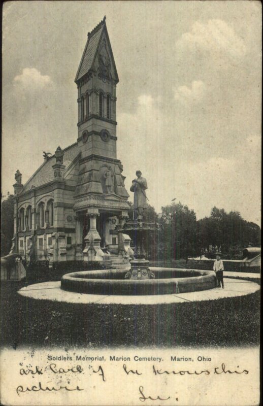 Marion OH Soldiers Memorial c1910 Postcard