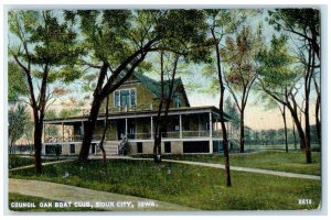c1910's Council Oak Boat Club House Sioux City Iowa IA Unposted Antique Postcard