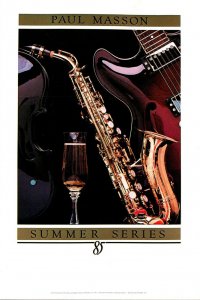 California Santa Cruz Music Fest Paul Masson Summer Series '85 Poster