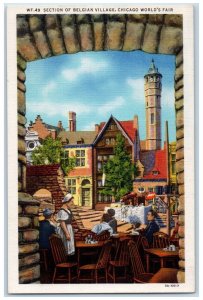 1933 Section of Belgian Village Chicago World's Fair Illinois IL Postcard