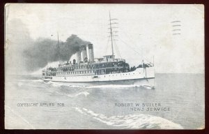 h2440 - Steamer ROBERT W. BULLER Postcard 1909 News Service