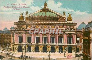 Old Postcard Paris The National Academy of Music Opera