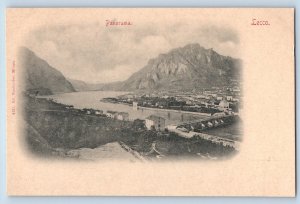 Lecco Lombardy Italy Postcard Panoramic View c1905 Unposted Antique