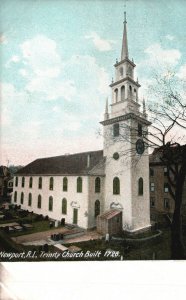 Vintage Postcard Trinity Church Built 1726 Parish Newport Rhode Island Hugh C.L.