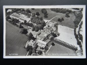 Hertfordshire LONDON COLNEY All Saints - Aerial View Old RP Postcard by Aerofilm