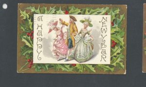 Post Card 1910 Columbus OH Antique Happy New Year Multicolored