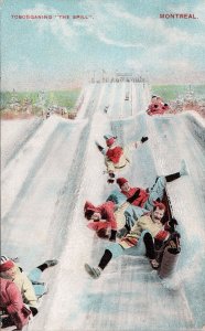 Tobogganing The Spill Montreal QC Quebec #163 Montreal Import Co Postcard H42