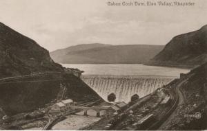 Caban Coch Dam Elan Valley Rhayader Wales Valentine Ser. Real Photo Postcard E5