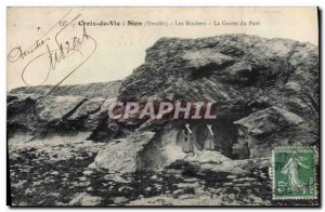 Old Postcard Cave Life Pare Croix Zion Rocks Caves