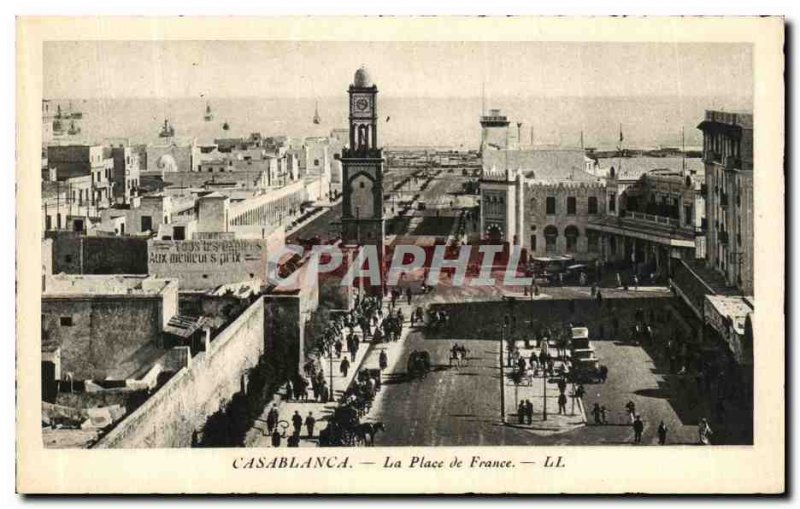 Old Postcard Casablanca Place de France