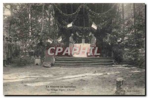 Old Postcard Army War in Lorraine Village The Negro Altar