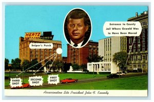 Assassination Site President John F. Kennedy Political Advertising Postcard