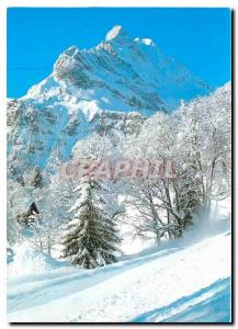 Modern Postcard Braunwald Ortstock