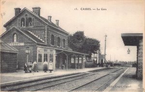 France Cassel Train Station Railway vintage postcard C325