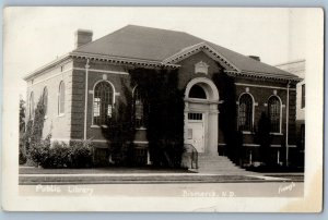1931 Public Library Building Bismarck North Dakota ND RPPC Photo Postcard