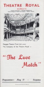 The Love Match Glenn Melwyn Rare Theatre Royal Margate Kent Programme