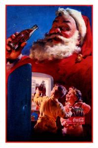 Coca-Cola Advertisement, 1950. Santa Claus. Reproduction