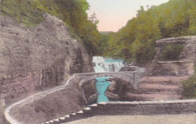 Lower Falls Bridge Over Genesee River Gorge Letchworth State Park Castile New...