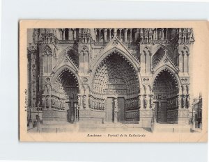 Postcard Portail de la Cathédrale, Amiens, France