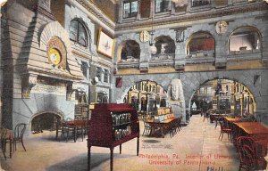 Interior of Library, University of Pennsylvania Philadelphia, Pennsylvania PA  