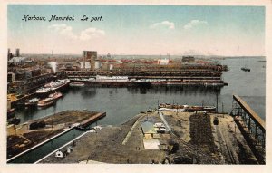 The Port, Montreal Harbor, Montreal, Canda, Early Postcard, Unused