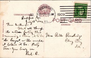 Postcard IL Rockford - Seventh St Looking North from Fifth