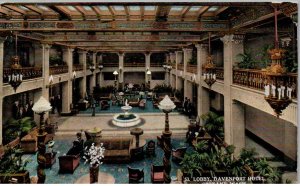 Spokane, Washington - The Lobby of the Davenport Hotel - in 1915