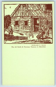 c1940 Montclair New Jersey NJ Vintage Postcard Old Smith Doremus Tannery Library