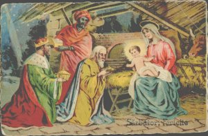 CIP0094 christmas greetings birth of jesus christ virgine mary ca 1930