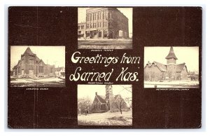 Postcard Greetings From Larned Kas. Kansas Multi View Card