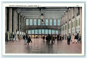 c1920's Arcade Convention Hall Interior View Asbury Park New Jersey NJ Postcard 