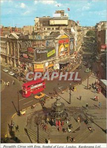 Modern Postcard Piccadilly Circus Eros With Symbol of Love London In the cent...