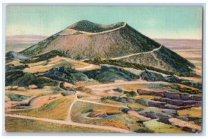 1936 Mt. Capulin Extinct Volcano Dirt Roads Views Raton New Mexico NM Postcard