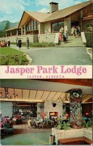 Jasper Park Lodge Jasper Alberta AB Exterior Interior Totem Unused Postcard G41